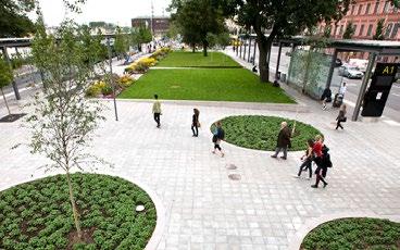 De platser som främst bör förses med effektbelysning är Forelltorget, Norra torget och gröna gatan med gångtunneln under Bollmoravägen, Blåa parken och Blåa gatan samt entréerna till idrottsområdet.