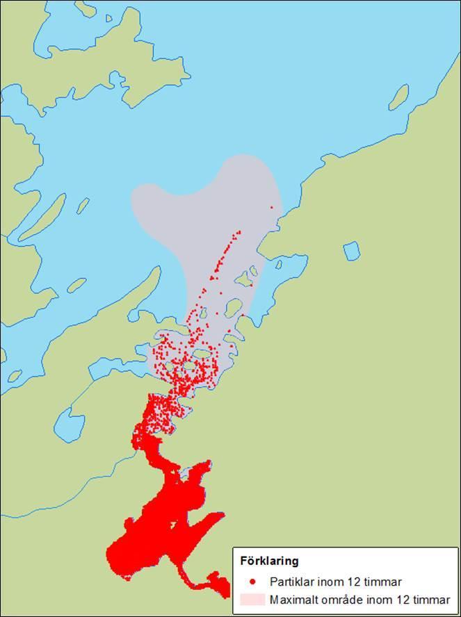 Figur 3-7. Resultat från hydrodynamiska modelleringen.