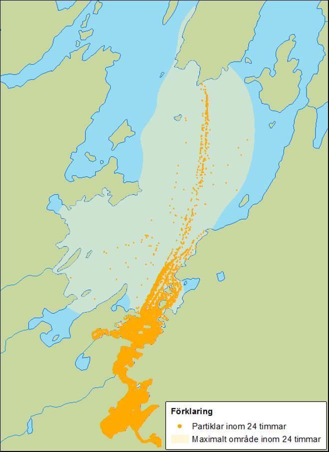 Figur 3-8. Resultat från hydrodynamiska modelleringen.