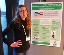 Titel för postern och magisteruppsatsen var Bålmuskulaturens aktivitet hos friska kvinnor vid utförandet av fyra specifikt stabiliserande övningar En experimentell EMG studie.