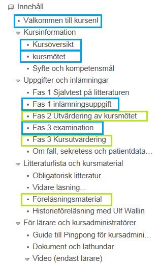 2 Innehåll Introduktion... 2 Innan kursen startar... 3 Välkommen till kursen... 3 Lathund: Lägg in/byt en bild... 4 Kursinformation... 5 Kursöversikt... 5 Kursmötet... 5 Uppgifter och inlämningar.