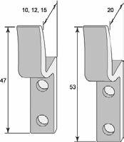 63 10150079 Hake 5143-10 inkl. skruv Obehandlad 1 st 10150078 Hake 5143-10 inkl. skruv Förnicklad 1 st 10150088 Hake 5143-20 inkl.