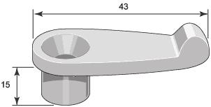 Bärtappens bricka ger lämpligt spelrum mellan ytter- och innerbågen. Med hävarmslåsning. Rekommenderad skruv: TFX 3,0 mm.