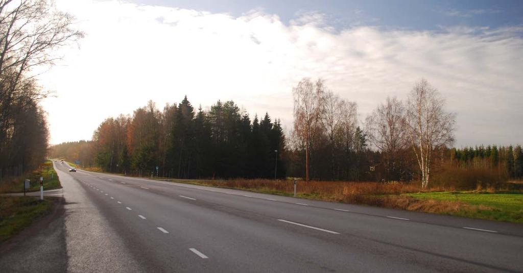 I den södra delen av sträckan finns Skaraberg som är en liten ås i öst-västlig riktning. Åsen är skogbeklädd och skogen består av blandskog.
