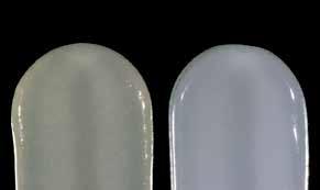 Förstärk chroma eller färgmättnaden på skiktningsmaterialet, som Deep Dentin och Dentin Dentin
