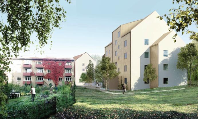 Projektportföljen Tetris, 80 lägenheter i Hökarängen