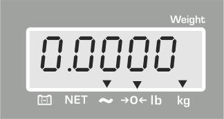 1 När indikeringen "LoAd" visas ställ försiktigt upp en justeringsvikt med visad vikt i mitten av vågplattan.
