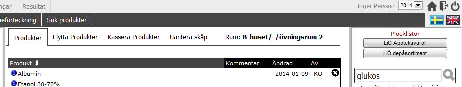 8. Paus i inventeringen. All inmatning sparas kontinuerligt. Du kan när som helst avsluta ditt arbete och gå tillbaka och fortsätta precis där du slutade. 1. Paus i inventeringen, Logga ut. 9.