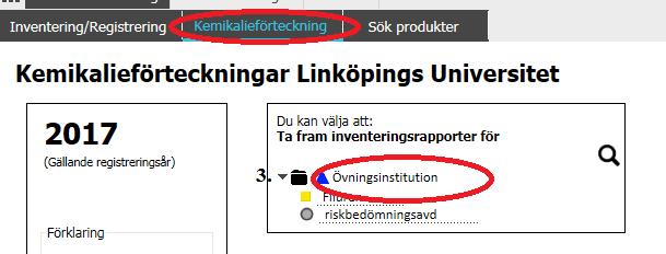 granskningsstatus 3. Klicka på din avdelning. 4.