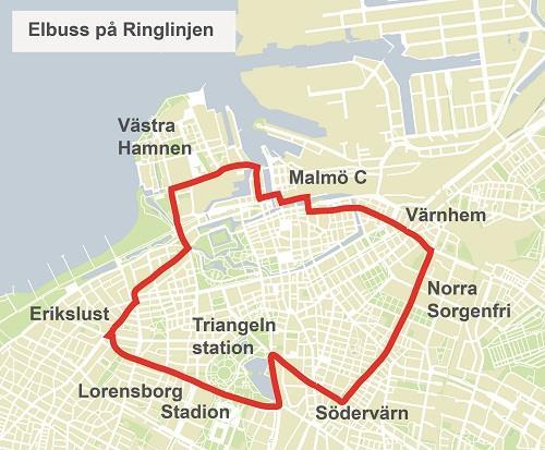 4.6 Stadsbuss med eldrift Linje 3 Ringlinje 4.6.1 Bussar med hög kapacitet med eldrift exempelvis slide in-teknik och framkomlighetsåtgärder på linje 3. Linjen är ca 12,5 km lång. 4.6.2 Investeringskostnaden bedöms av Kommunen till ca 220 miljoner kronor i 2016 års prisnivå.