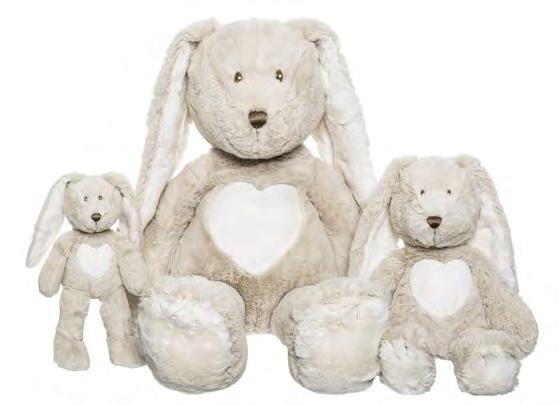 1554 Teddy Cream Kanin, mini, vit 24cm,