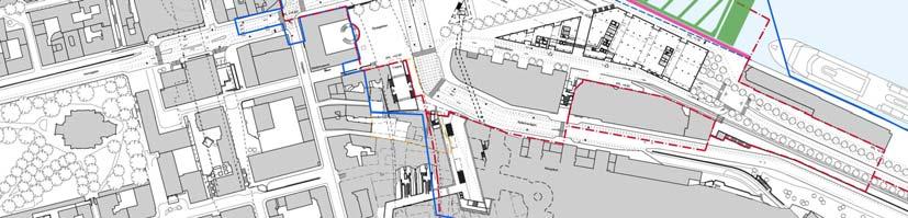 Ett förslag som bedömts lämpligt och som utreds är att bygga en tillfällig bussterminal på en ponton som förtöjs vid Stadsgårdskajen väster om Birkaterminalen (se figur 2.1.20).