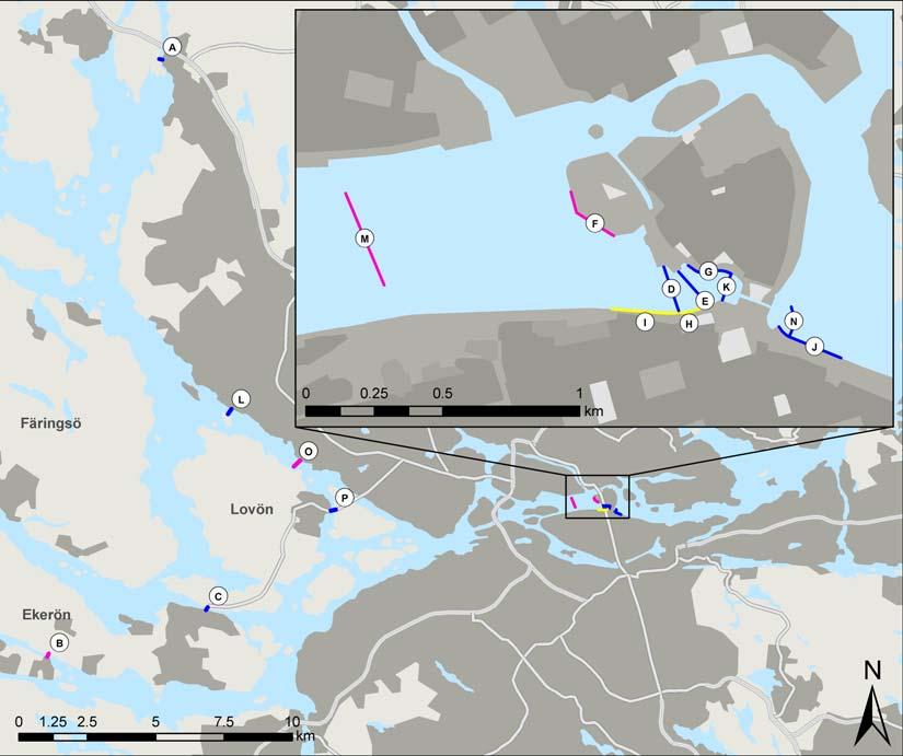 Figur 2.4.1. Vattenanläggningar som behöver ha erosionsskydd.