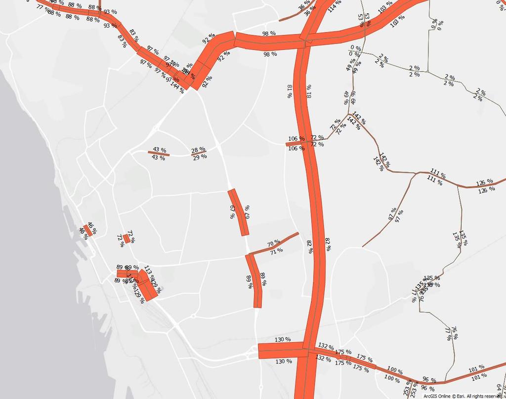 2.1.5 Helsingborg Inom Helsingborg är trafiken underskattad.