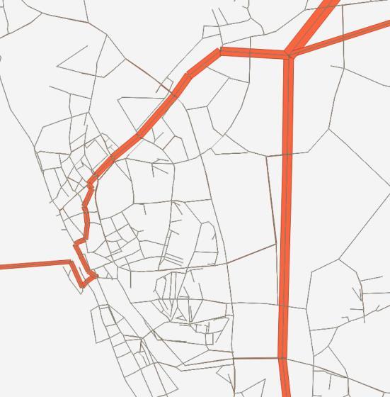 För de som skall till Helsingör och kommer antingen från E4 eller E6 norrifrån sker ett felaktigt ruttval genom Helsingborg, se figur 15.