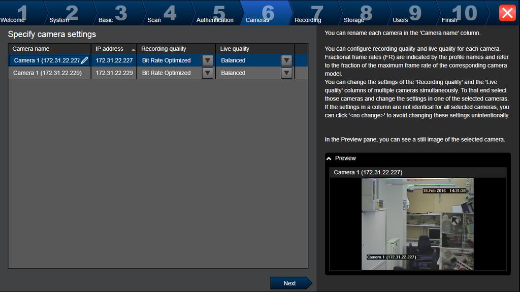 Bosch Video Management System Komma igång sv 79 Sidan Cameras Använd den här sidan när du vill