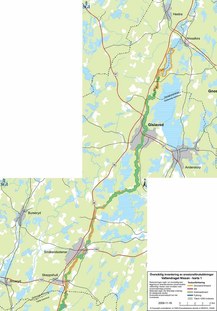 Erosion, ras och skred - består ytlagret av erosionskänsliga jordarter.