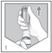 Bruksanvisning Innan du använder en ny flaska Nässprayen har en skyddshatt som skyddar flaskans spets och behåller den ren. Kom ihåg att ta av denna innan nässprayen används (bild 1).