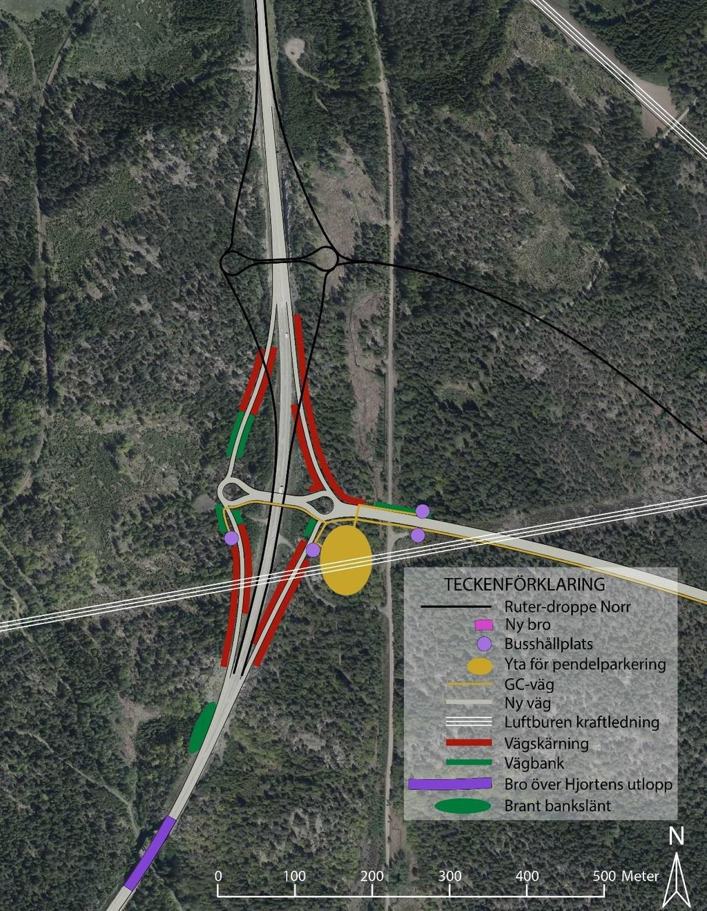 5.3 Ruter-droppe Söder Figur 5-3 Översiktlig skiss på utformning av trafikplatstyp ruter-droppe