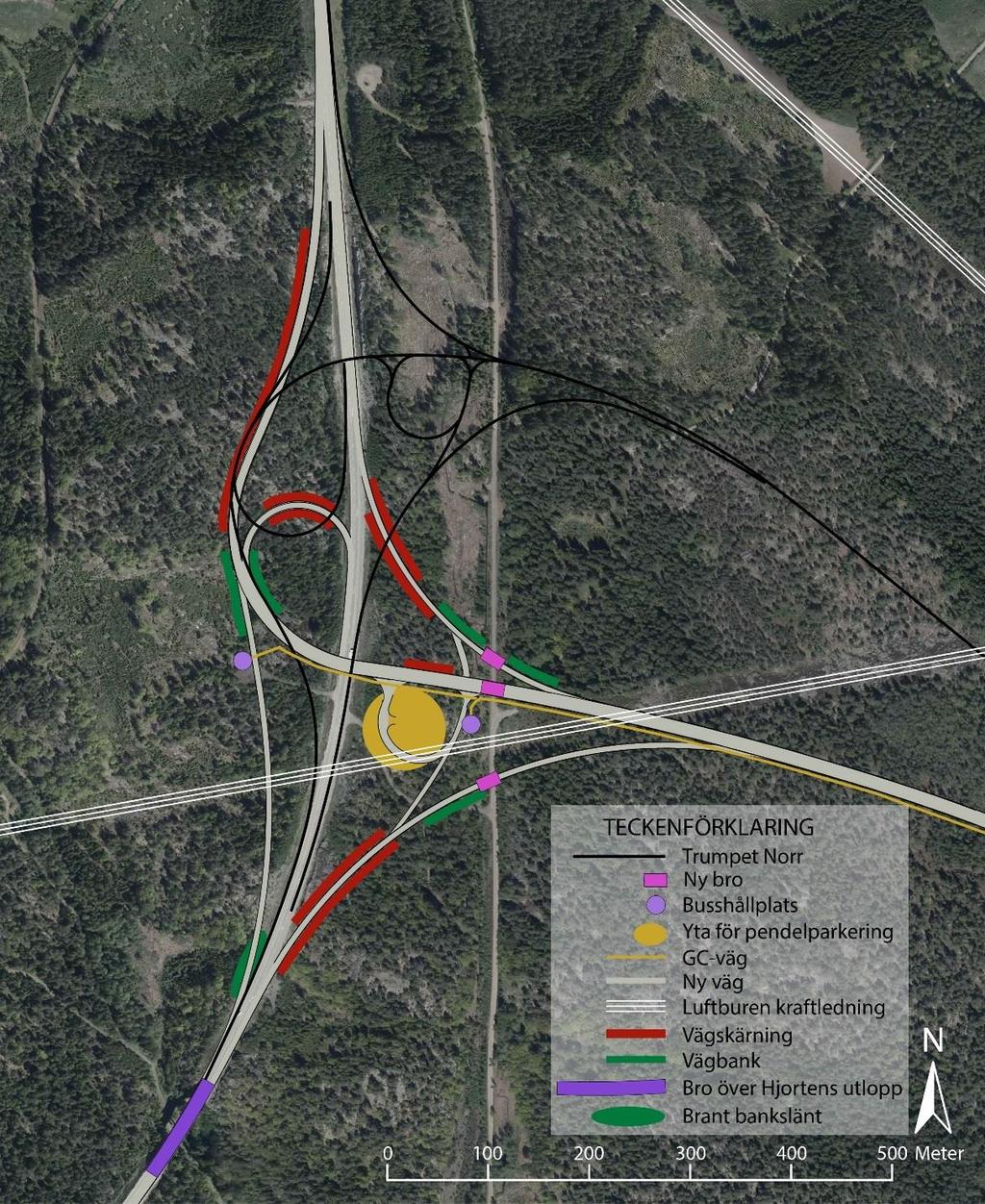 5.5 Trumpet Söder Separata bussramper Figur 5-7 Översiktlig skiss på utformning av trafikplatstyp
