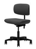 SAVO STUDIO Steglös reglering av: rygghöjd och ryggvinkel. Sitthöjd 390-510 mm som standard. Som standard ingår svart fotkryss med obromsade hjul för hårda golv.