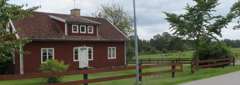 På tomten där bostadshuset ligger idag var det på