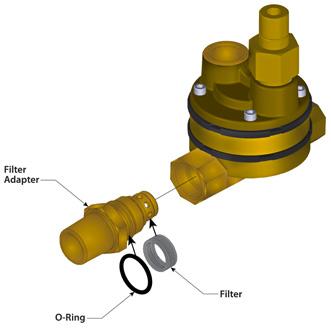 6. Byt ut membranet mot ett Victaulic-levererat membran. Rikta in hålen i membranet mot hålen i ventilhuset. Var försiktig så att membranet inte skadas vid monteringen. 7.