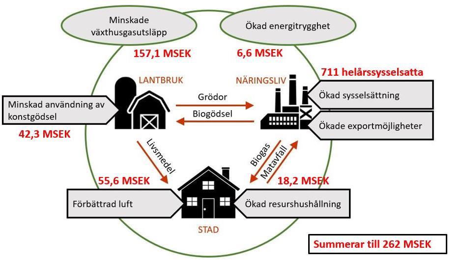Presentation 2 Biogasens nyttor Sara Andersson 6 och Nils Westling 7 från 2050 presenterade och diskuterade bredden av biogasens samhällsnyttor, ur ett lokalt, regionalt och nationellt perspektiv.