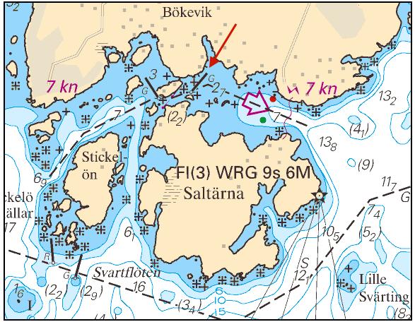 2015-04-09 6 Nr 541 Södra Östersjön * 10258 Sjökort: 741 Sverige. Södra Östersjön. SV om Ronneby. N om Saltärna. Prick etablerad.