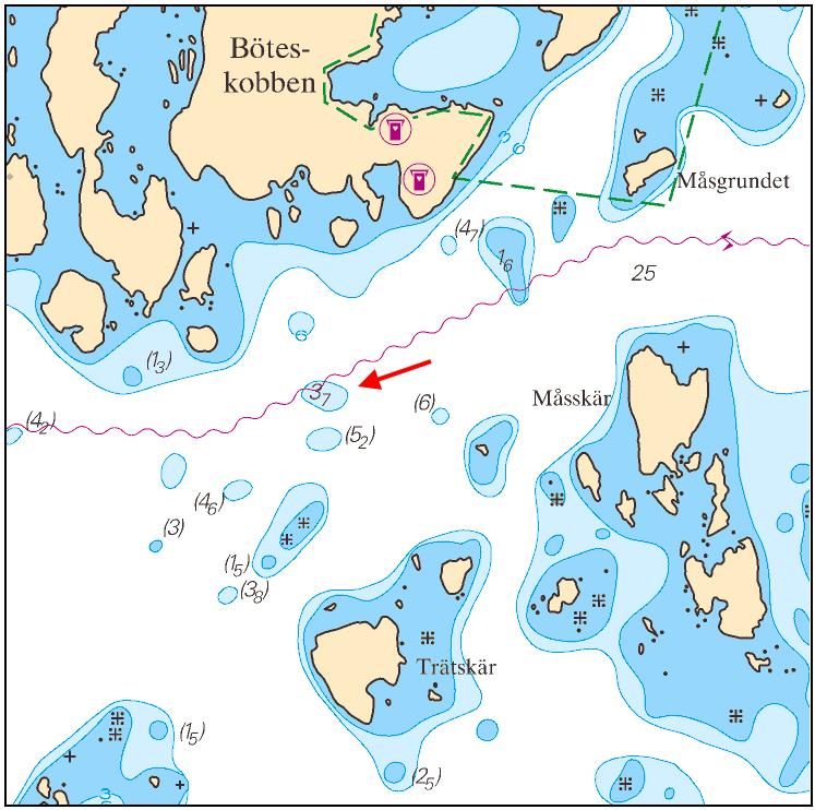 2014-05-22 7 Nr 495 Grundet S om Böteskobben Sjöfartsverket, Norrköping. Publ. 20 maj 2014 * 9531 (T) Sjökort: 61, 616, 6162, 6163 Sverige. Norra Östersjön. O om Utö. Skjutvarning. Juni 2014.