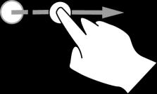 Snärta till Snärta till med ett finger tvärsöver skärmen. Exempel på när du kan använda det här: Rulla ett stort avstånd på kartan. Tips!