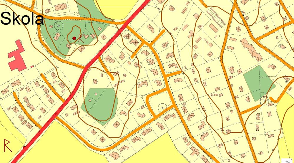 Karta med placering av lekplats, Ringvägen