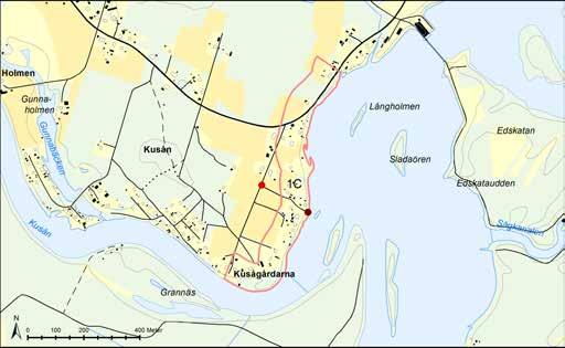 Område 1C Kusån Växt- och djurliv samt naturmiljö LIS-område 1C sträcker sig från udden vid Kusågårdarna och norrut längs med Luleälvens västra strand.