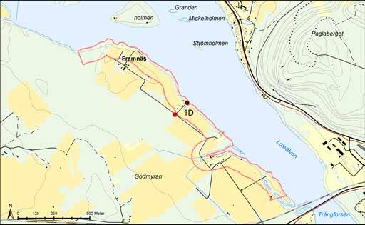 Område 1D Framnäs Växt- och djurliv samt naturmiljö LIS-område 1D följer Luleälvens västra strand norr om järnvägsbron.