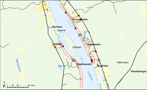 Område 3C Bjässanden/ Grundsanden och 3D Västbolandet Växt- och djurliv samt naturmiljö LIS-område 3C utgörs av ett längre avsnitt av Luleälvens östra strand med sandiga älvsediment.