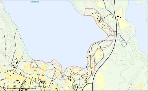 Område 5B Sörbyn A, 5C Sörbyn B och 5D Sörbyn C Växt- och djurliv samt naturmiljö LIS-område 5B, 5C och 5D ligger längs Vitträskets södra och östra strand och utgörs av lätt till måttligt kuperad