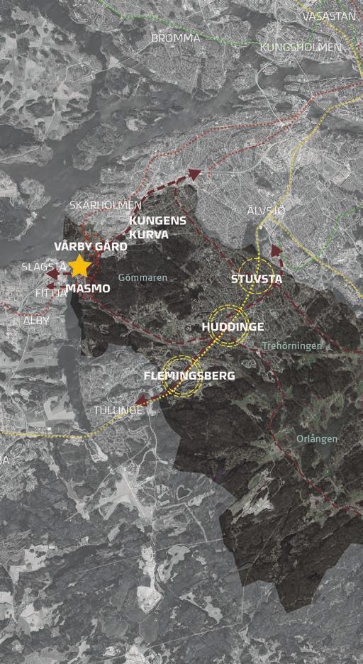 VÅRBY IDAG Idag är programområdet inte den livfulla plats som Vårby udde förhoppningsvis kommer att bli.