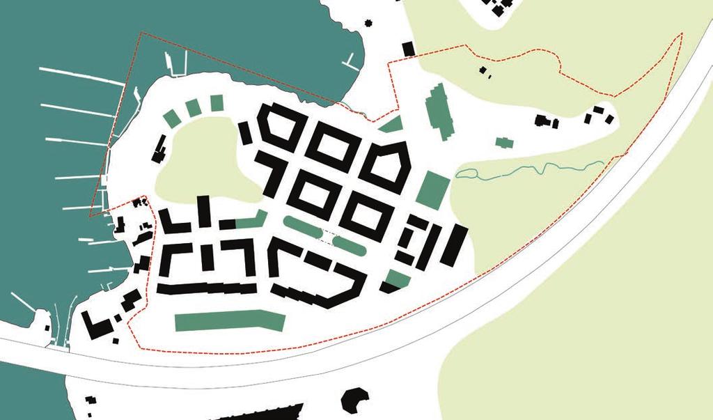 Stilla bottenvåningar ska främst stödja en god boendemiljö och ett lugnt stadsliv och kantar områdets mindre lokalgator.