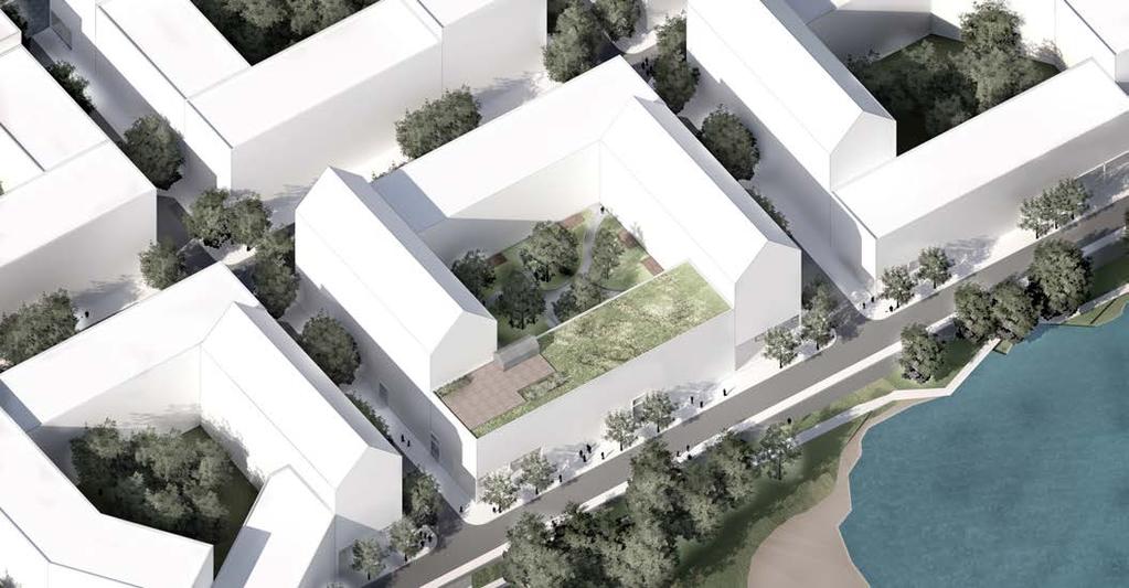 Kvarter 10 Kantas av strandpromenaden i norr och den centrala kvartersgatan i söder