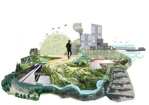ETT BLÅTT OCH GRÖNT VÅRBY UDDE Ett blått och grönt Vårby udde Vårby udde kommer bli en urban stadsdel med många stadsmässiga kvaliteter samtidigt som den ligger direkt intill stora grönområden och