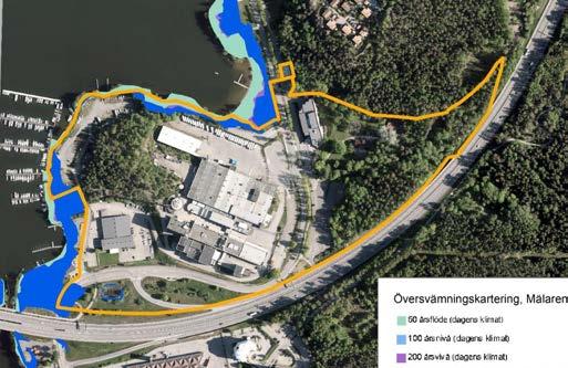 att programområdet utgör en liten del av Mälaren- Rödstensfjärdens totala avrinningsområde bedöms planerad exploatering inte medföra betydande negativ påverkan på nuvarande status.