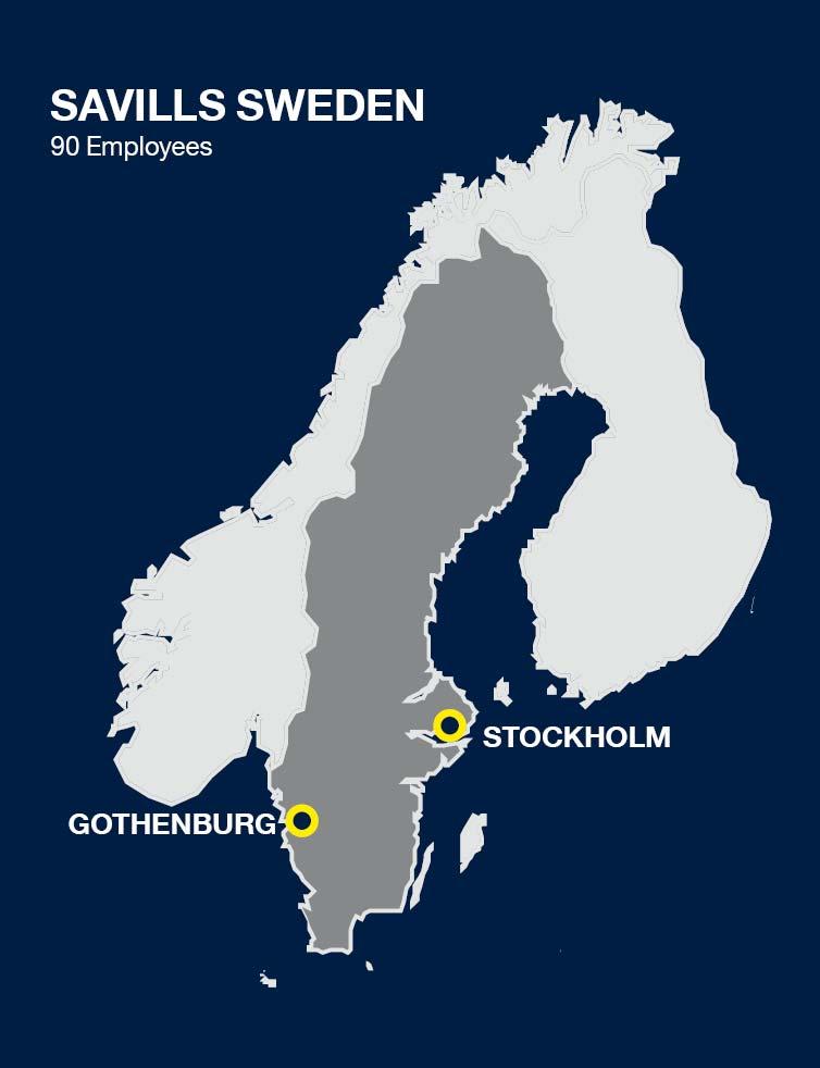 Savills Sverige I Sverige är vi ca 90 medarbetare