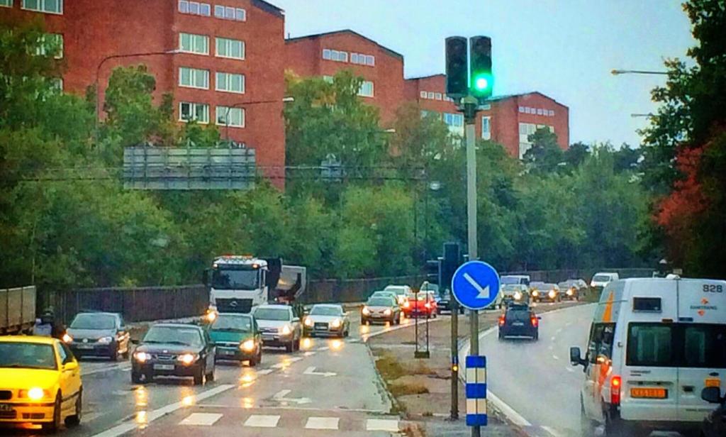 I riktning mot Flemingsberg är den något bättre, men så låg som 23km/h längs vissa sträckor.