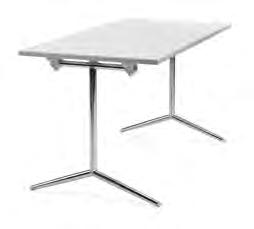 QUIKLY esign Johannes oersom & Peter Hiort-Lorenzen 2000/2012 fällbord ällbara, i standardfärg, pulverlackerade eller förkromade benbågar av Ø30 mm svetsade koniska stålrör.