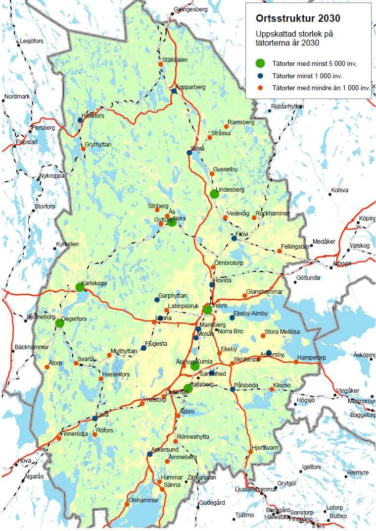 2. Förutsättningar och transportefterfrågan Örebroregionen kännetecknas idag av sin stora mångfald i natur, befolkning, livsmiljö, näringsliv och kultur.
