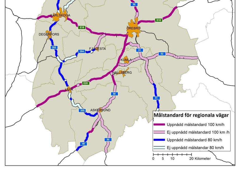 kollektivtrafikanläggningar, framkomlighet, trafiksäkerhet, hälsa och miljö. I figur 5.