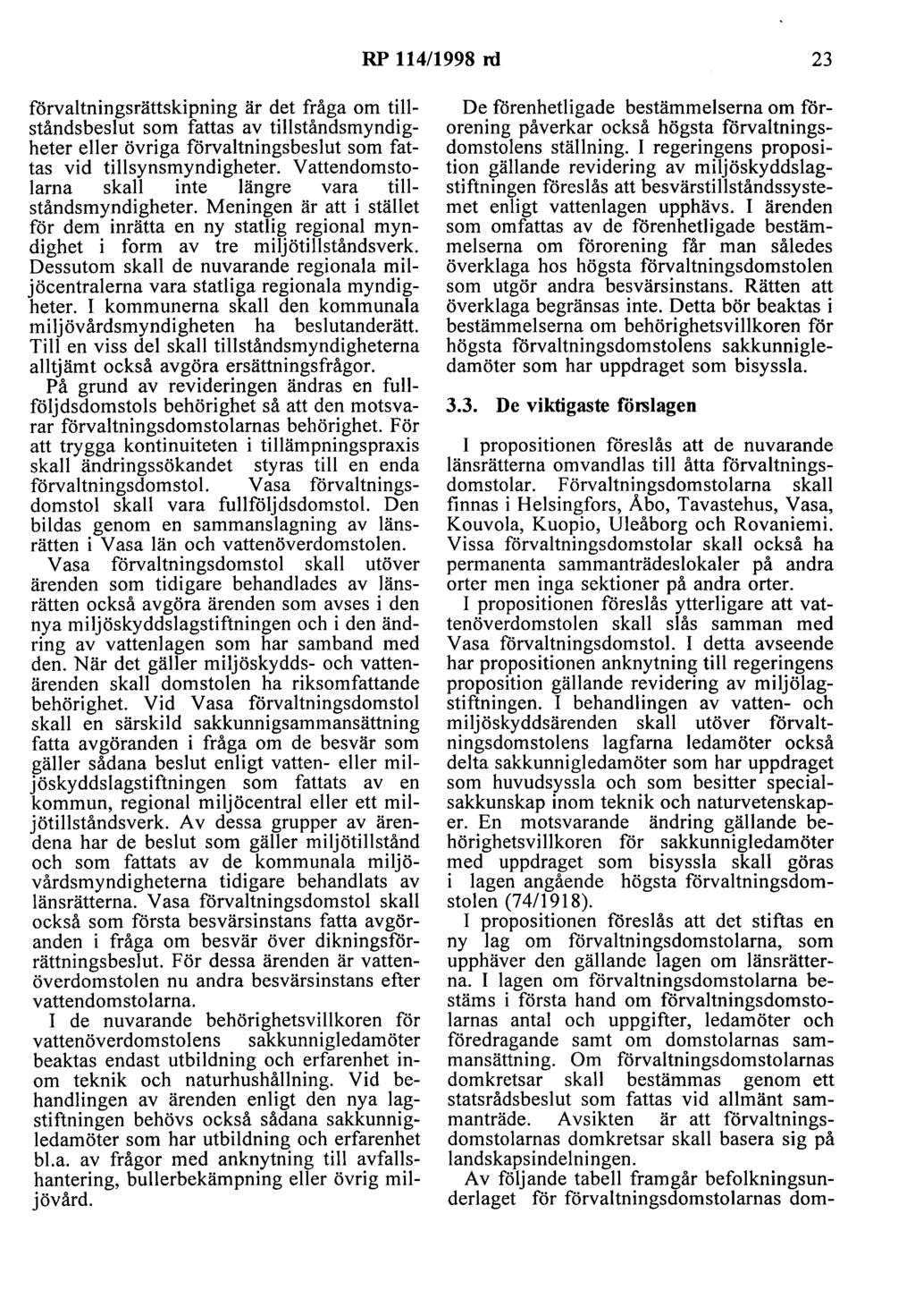 RP 114/1998 rd 23 förvaltningsrättskipning är det fråga om tillståndsbeslut som fattas av tillståndsmyndigheter eller övriga förvaltningsbeslut som fattas vid tillsynsmyndigheter.