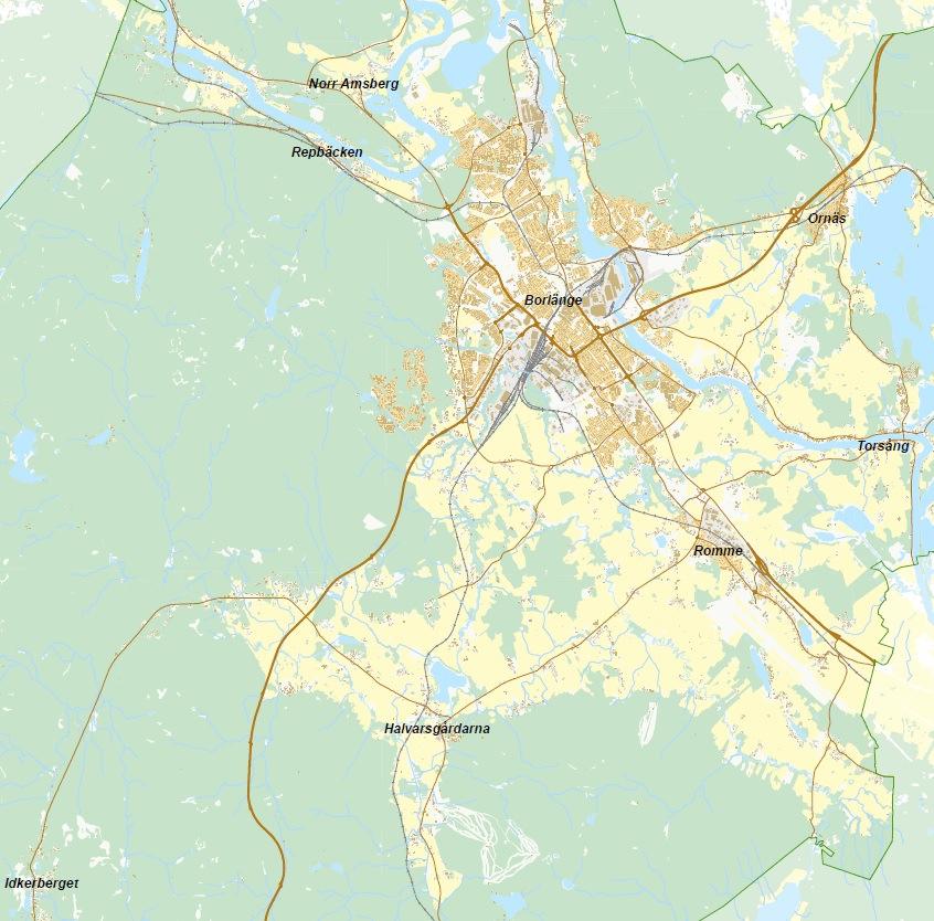 Ungefär 15 % av Borlänge kommuns invånare bor på