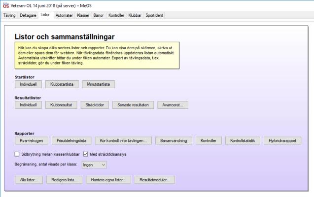Starta MeOS på båda datorerna och öppna tävlingen på servern på båda datorerna så som beskrivs för GOF92 på sidan 18. Ändra inga inställningar på anslutningsbilden.