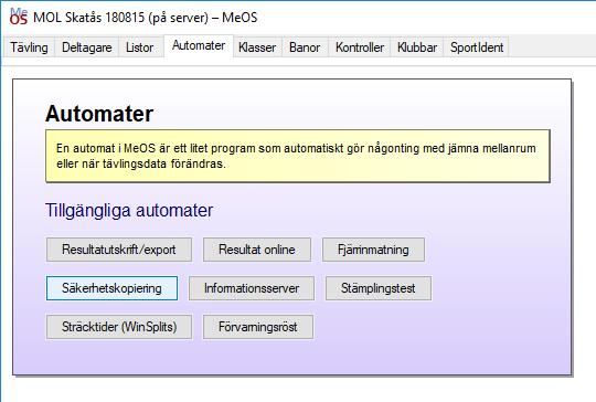 Genomförande av tävlingen Gör precis samma uppsättning och samma tester som gjordes vid den första testen på sidan 19 i så pass god tid innan tävlingen ska börja att du hinner rätta till eventuella